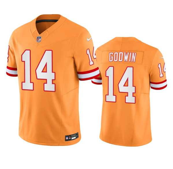 Men's Tampa Bay Buccaneers #14 Chris Godwin Orange Throwback Limited Stitched Jersey,We sell and wholesale Men's Tampa Bay Buccaneers #14 Chris Godwin Orange Throwback Limited Stitched Jersey on line form chian!